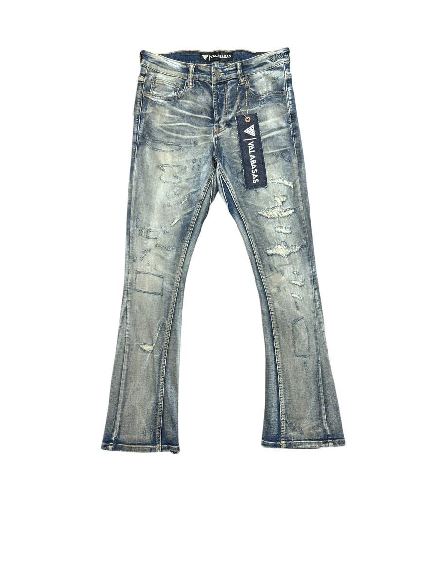 Valabasas "Hibit" Vintage Blue Stacked Denim Jeans