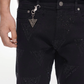 Valabasas "Show" Jet Black Stacked Flare Denim Jeans