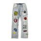 A pair of Mixed Emotion Emotion Blue Worker Jeans showcasing durable denim fabric and classic workwear style