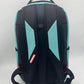 Full view of the Sprayground Shark Central Aqua Backpack with dimensions 18 height, 115 width, and 65 depth