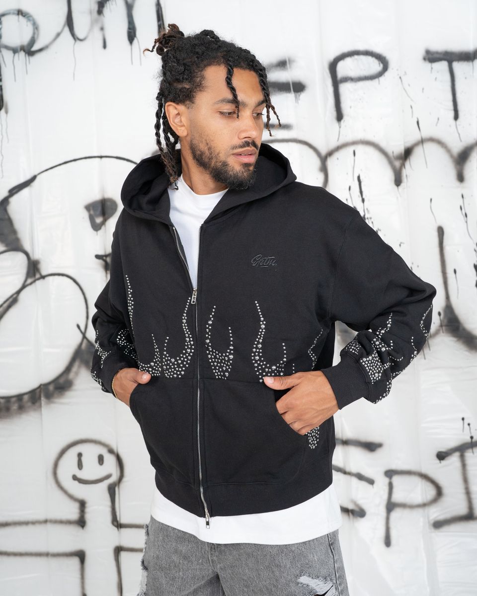 EPTM Metal Flame Zip Up Hoodie - Black (EP12463)