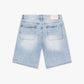 Light blue wash denim shorts featuring a stylish fit and casual summer-ready design, ideal for warm weather and everyday wear