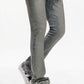 Valabasas "Ion - 33" Inseam" Dark Dirty Blue Waxed Stacked Denim Jeans