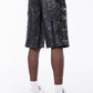 Guapi Obsidian Black Stars Leather Shorts