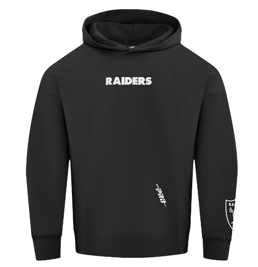 Black Las Vegas Raiders Wingspan Hoodie featuring the team logo