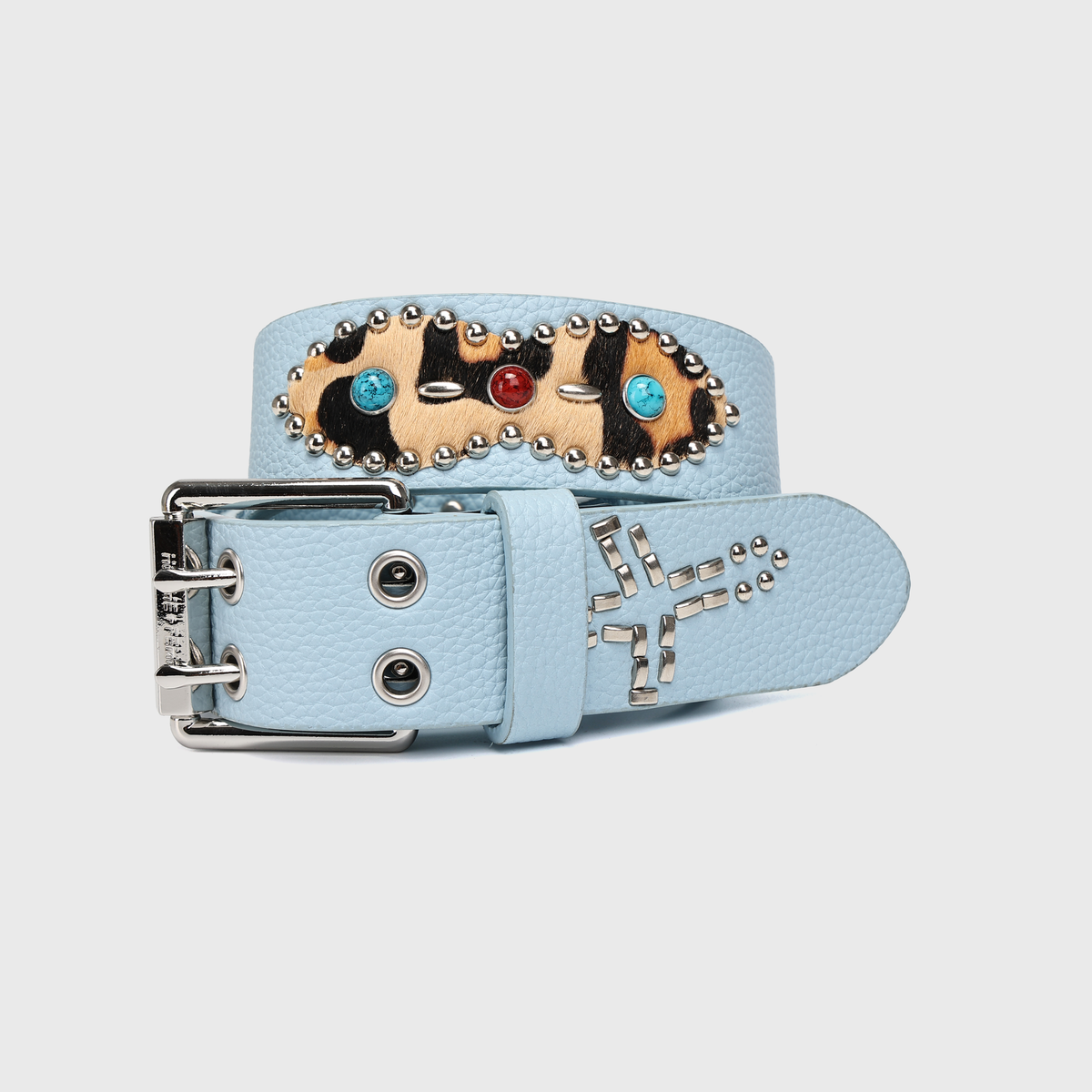 Homme + Femme "Passport" Belt - Baby Blue