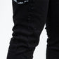Midnight Black Distressed Skinny Denim Jeans (MB-004)