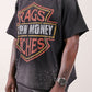 Paper Money "Moto" Rhinestones Black Tee
