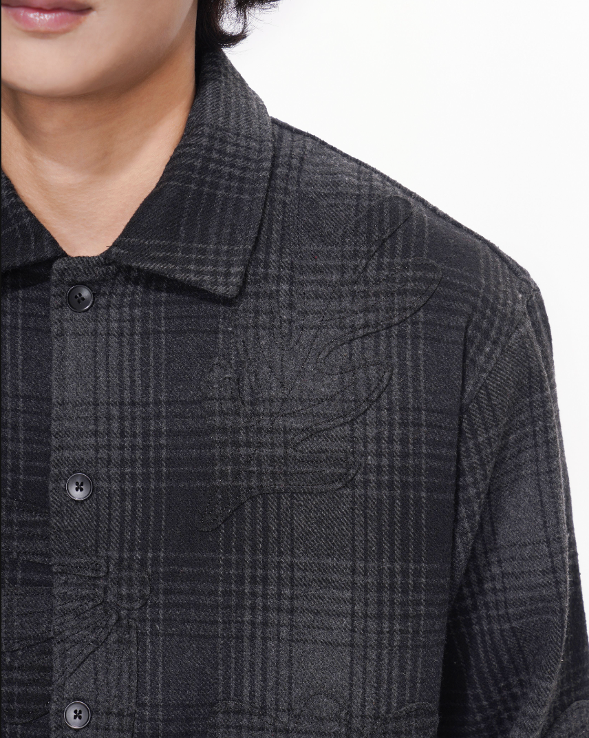 Valabasas "Harvest" Black Button Up Flannel