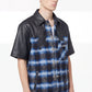 Guapi Midnight Sky Cross Patch Button Shirt