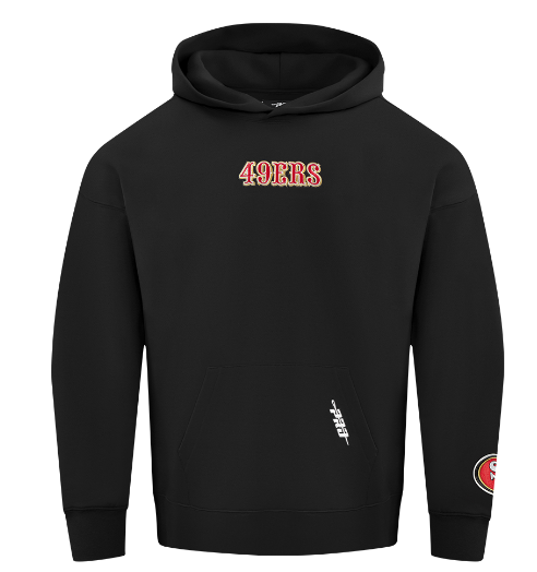 Black Pro Standard San Francisco 49ers Wingspan Hoodie with team logo