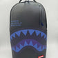 Midnight blue Sprayground Shark Central backpack with detailed shark graphic and ample storage capacity