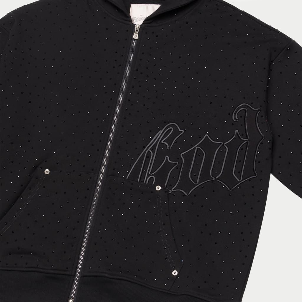 Godspeed OG Logo VVS Zip Up Hoodie - Black/Black
