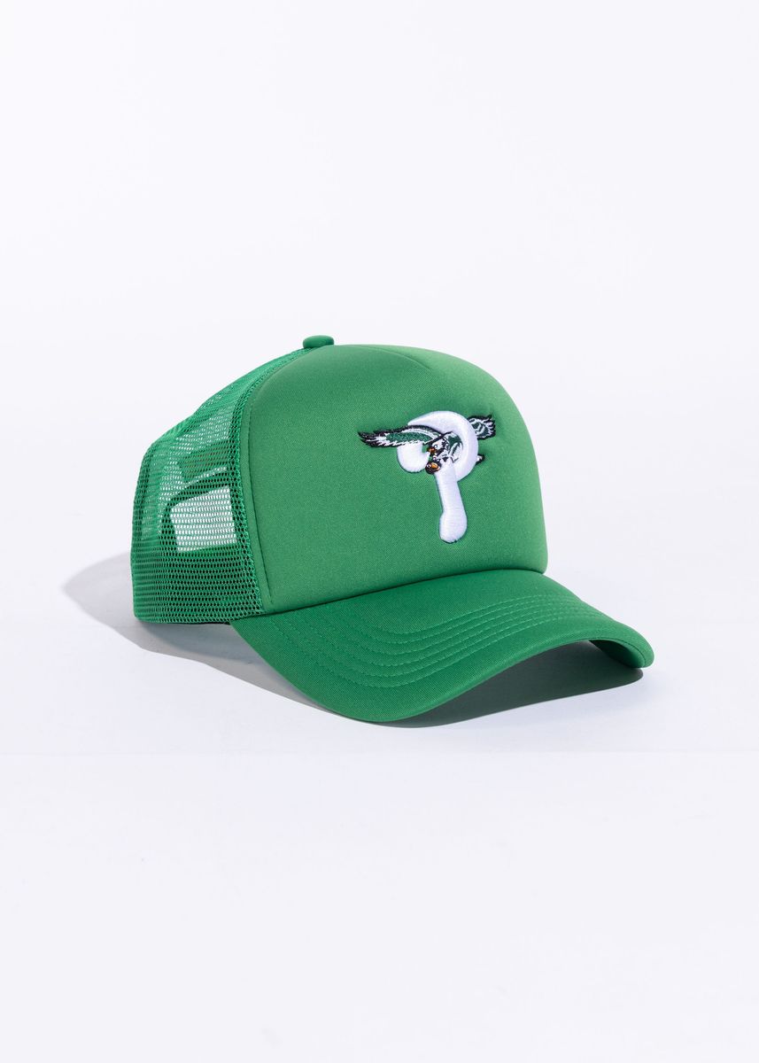 Green Pheagles Trucker Hat with Reference Number REF625 for stylish outdoor wear