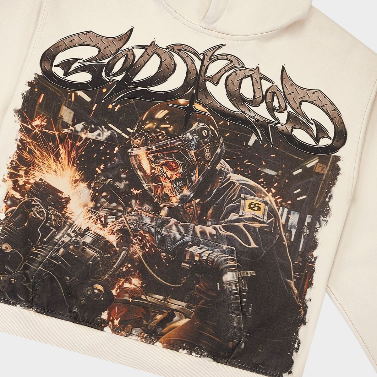 Godspeed Steel Sharpens Steel Hoodie - Bone