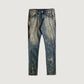 Embellish David Shotgun Wash Skinny Denim Jeans (EMBHOL124-004) on a white background with distressed detailing and frayed edges, perfect for a casual yet stylish look