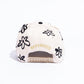Reference "Paradise LA Drawn Flowers" Snapback Hat - Cream/Black (REF881)