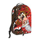 Close-up of the 18-inch tall Sprayground Taz Destroy DLXSV Backpack with detailed distressed finish and sturdy construction