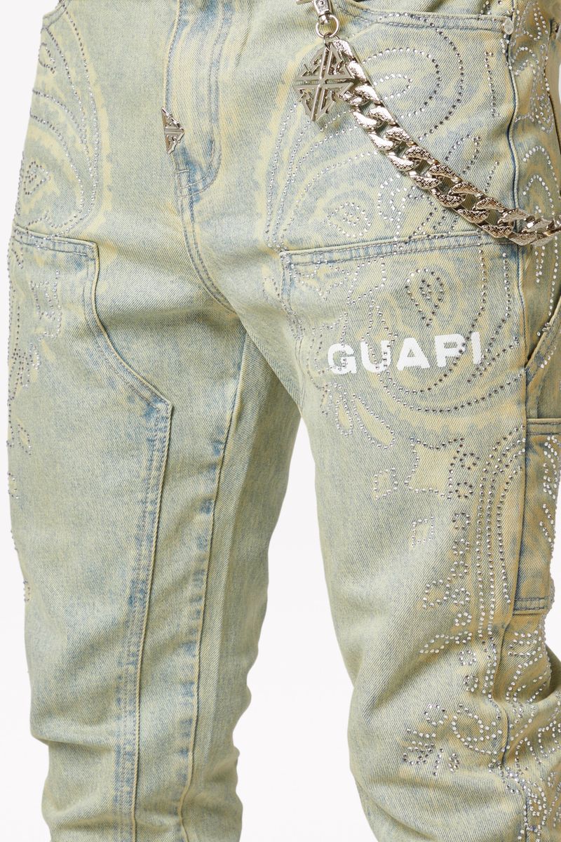 Guapi Vintage Paisley Denim Jeans