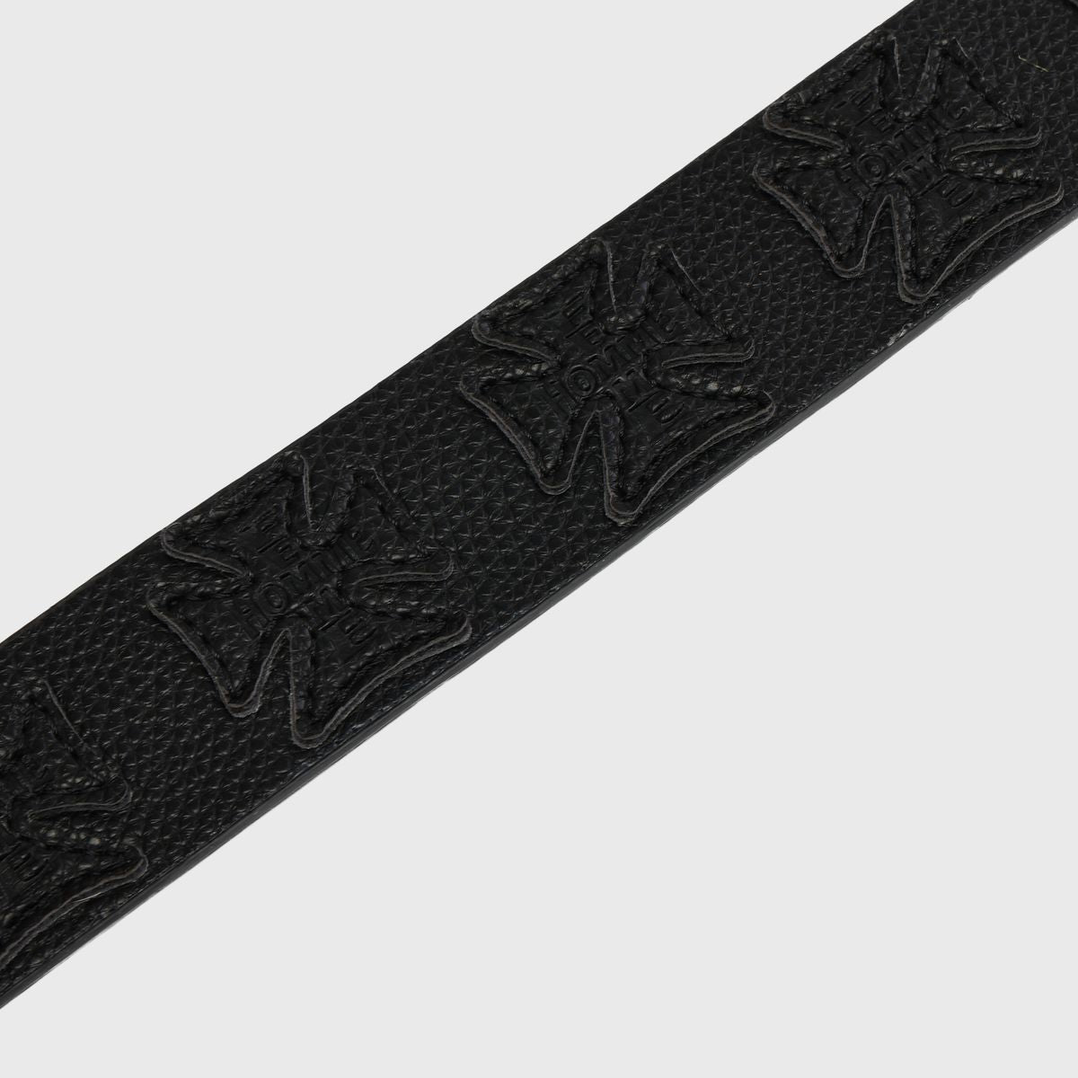 Homme + Femme "Iron Crest Patch" Belt - Black/Black