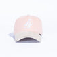 Reference "Paradise LA" Corduroy Snapback Hat - Pink/Cream (REF802)
