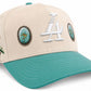 Reference "Paradise LA Gem Print" Snapback Hat - Cream/Teal (REF878)