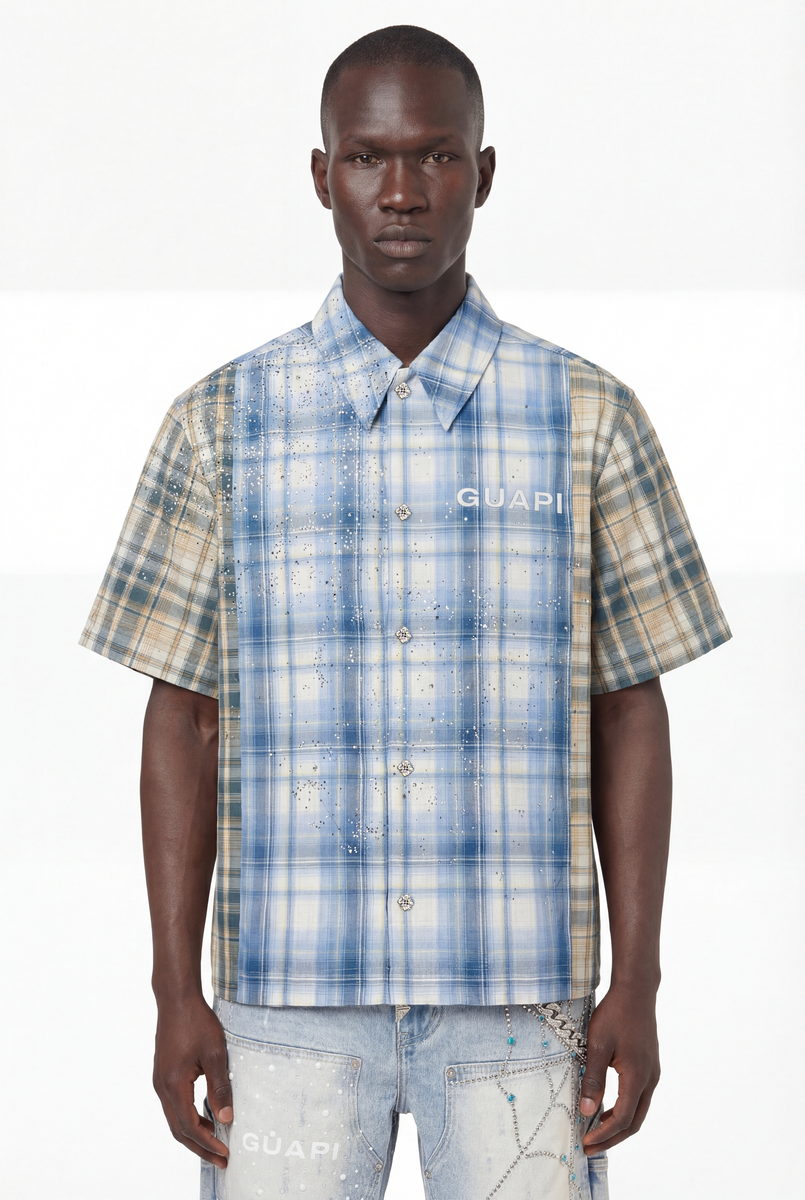 Guapi Horizon Plaid Button Shirt