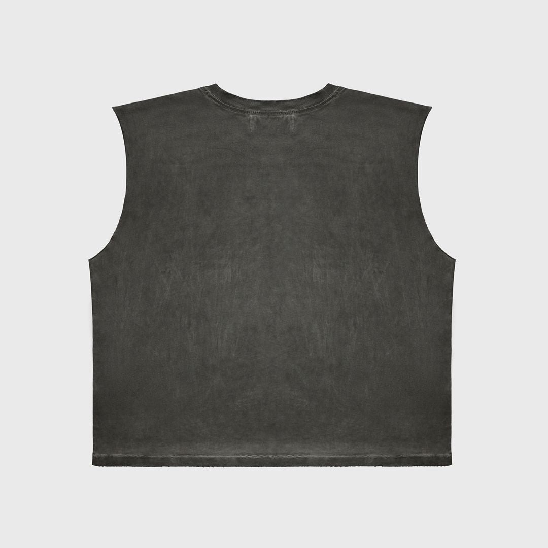Homme + Femme "The List" Cutoff Tee - Grey