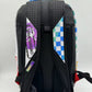 Stylish Sprayground Shark Central Stencils Backpack in white, measuring 18 x 115 x 65 made from 100% PVC material