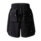 Undeveloped Noir Multi Drawstring Black Cargo Shorts
