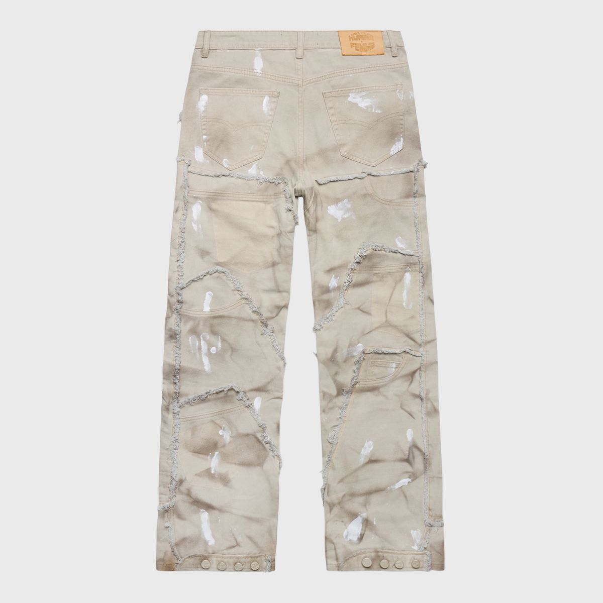 Homme + Femme "Reconstructed" Denim Jeans - Sand