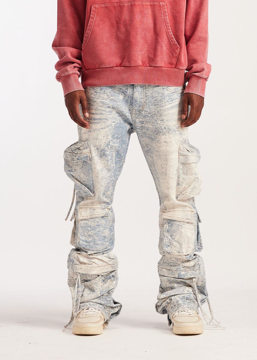 Embellish Cloud Wash Hawk Cargo Denim Jeans (EMB-S26-27)