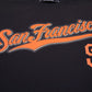 Pro Standard men's Giants Top Mesh Tee in black, constructed with lightweight breathable material