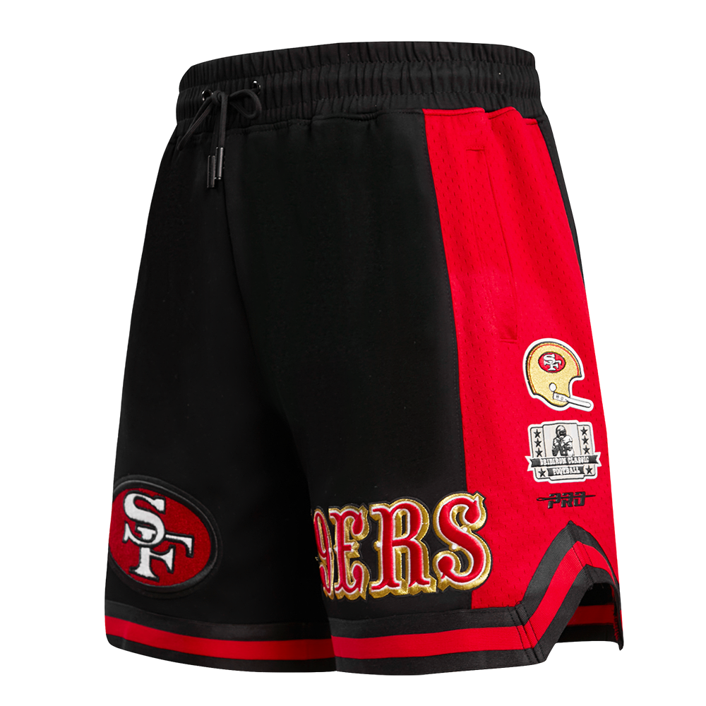 Comfortable and stylish Pro Standard San Francisco 49ers Retro Classic DK 20 Short in black and red