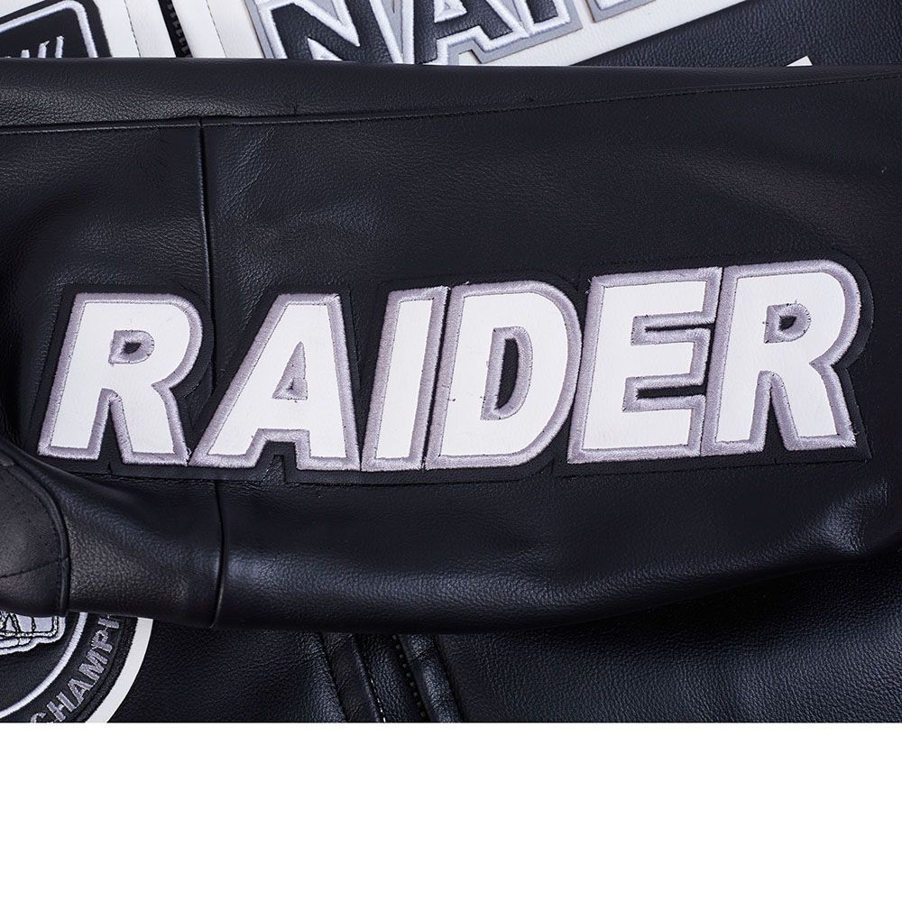 Pro Standard Las Vegas Raiders Moto Jacket - Black/White (FOR6411483-BLW)