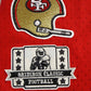 Pro Standard San Francisco 49ers Retro shorts featuring team emblem and nostalgic design in eggshell and red