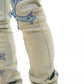 Stylish Vicious VC953 light blue flare jeans with rhinestone embellishments and a flattering fit