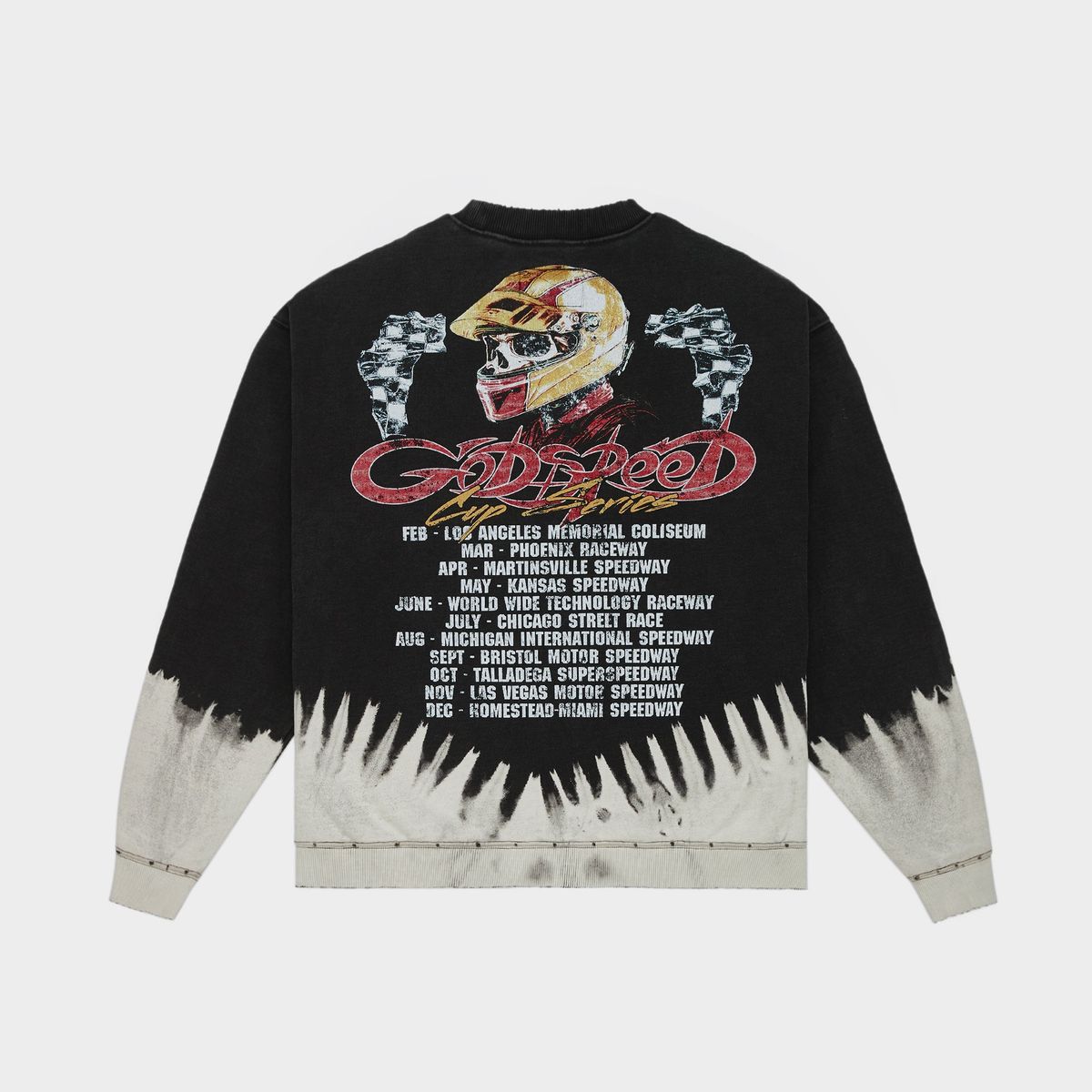 Godspeed F.T.W Crewneck - Black Bleached Wash