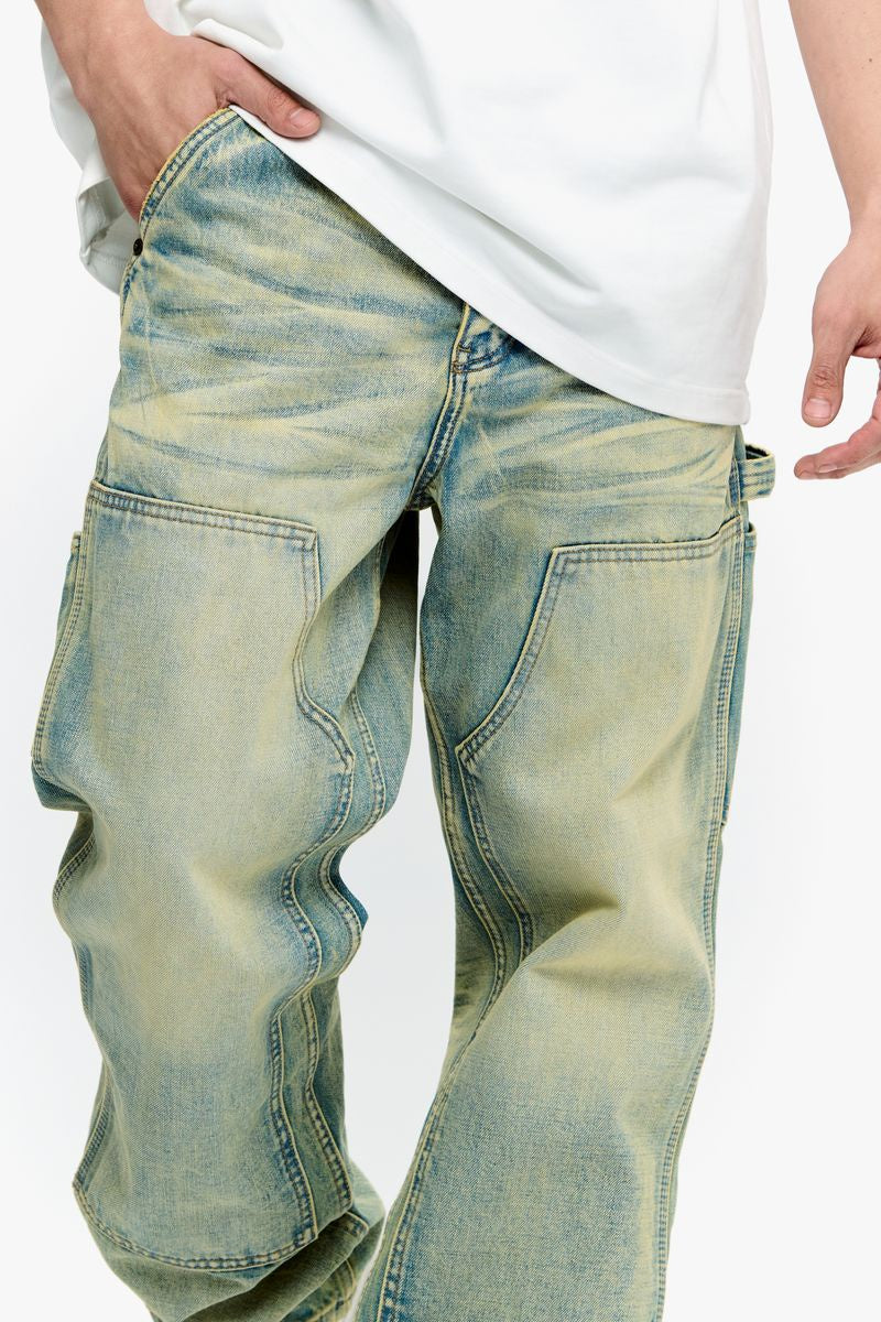 Vintage wash Valabasas Mr Straight denim jeans with classic straight fit design