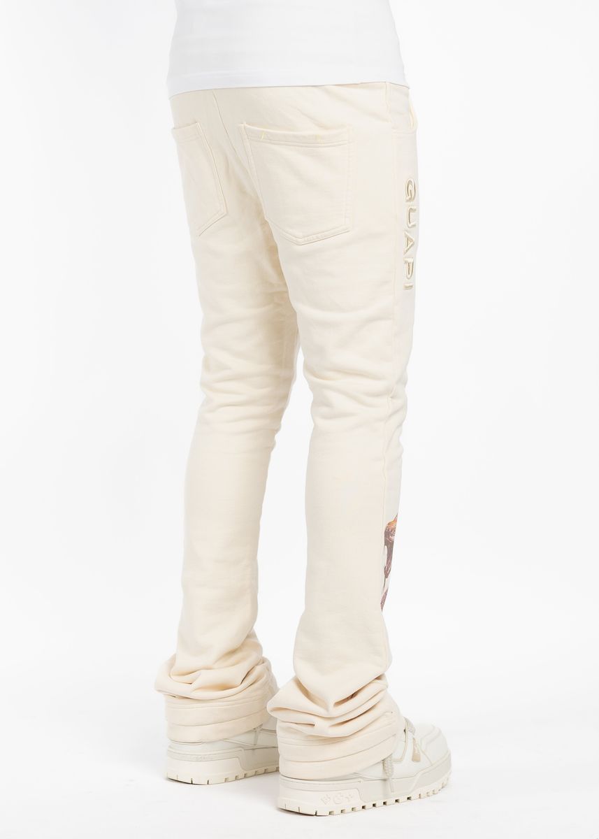 Guapi Cream Venemous Veins Sweat Pants