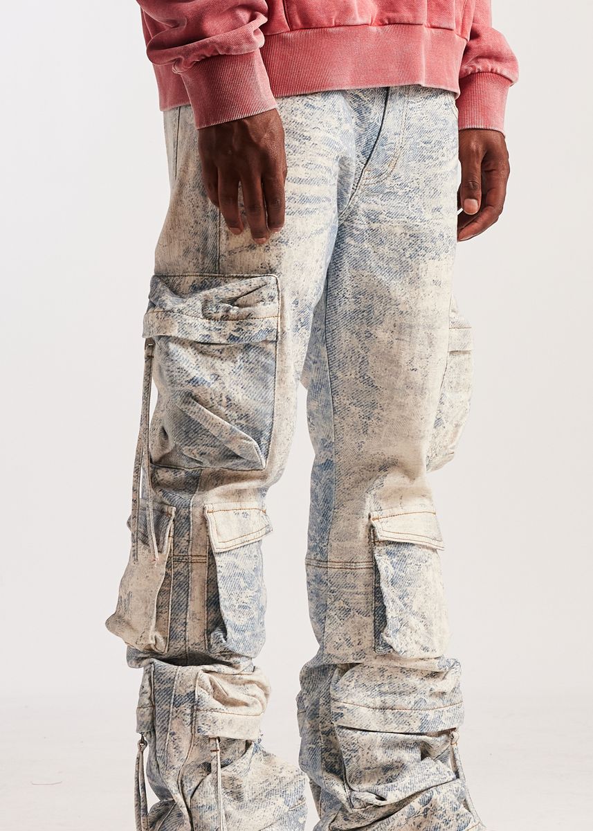 Embellish Cloud Wash Hawk Cargo Denim Jeans (EMB-S26-27)