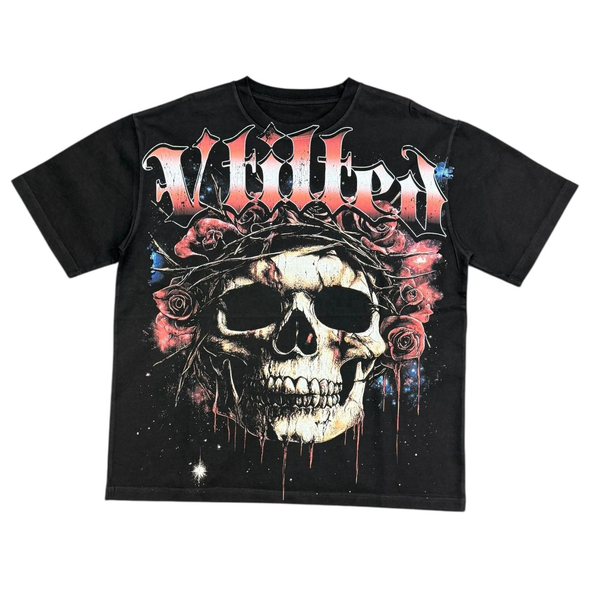 Vtilted "Roses" Jet Black Tee