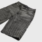 Homme + Femme "Atelier" Quilted Denim Shorts - Black