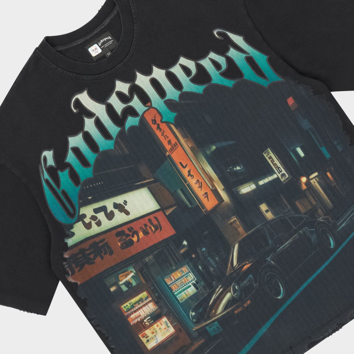 Godspeed Pit Stop: Tokyo T-Shirt - Black Wash