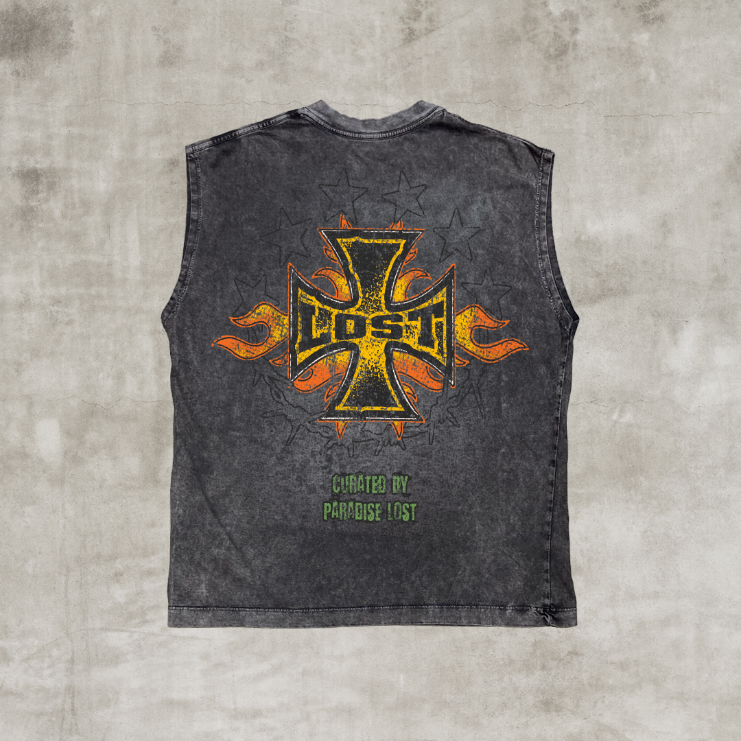 Paradise Lost "Temporary" Charcoal Muscle Tee