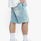 Light blue wash denim shorts from Valabasas Mr Shorts collection, casual men's summer wear with distressed detailing and comfortable fit