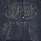 Dark grey hoodie featuring rhinestone RP logo and washed finish for a trendy look
