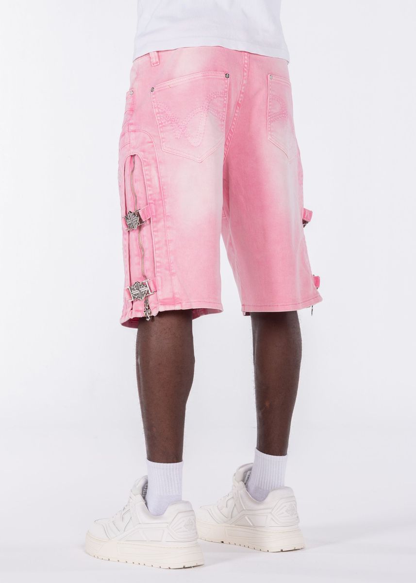 Guapi French Rose Cross Buckle Shorts
