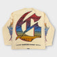 Front view of the Godspeed Ollie Ollie Long Sleeve in Bone highlighting the unique art piece and limited numbered release