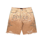 Rare Peace "RP" Rhinestone Wheat Shorts (RS6064)